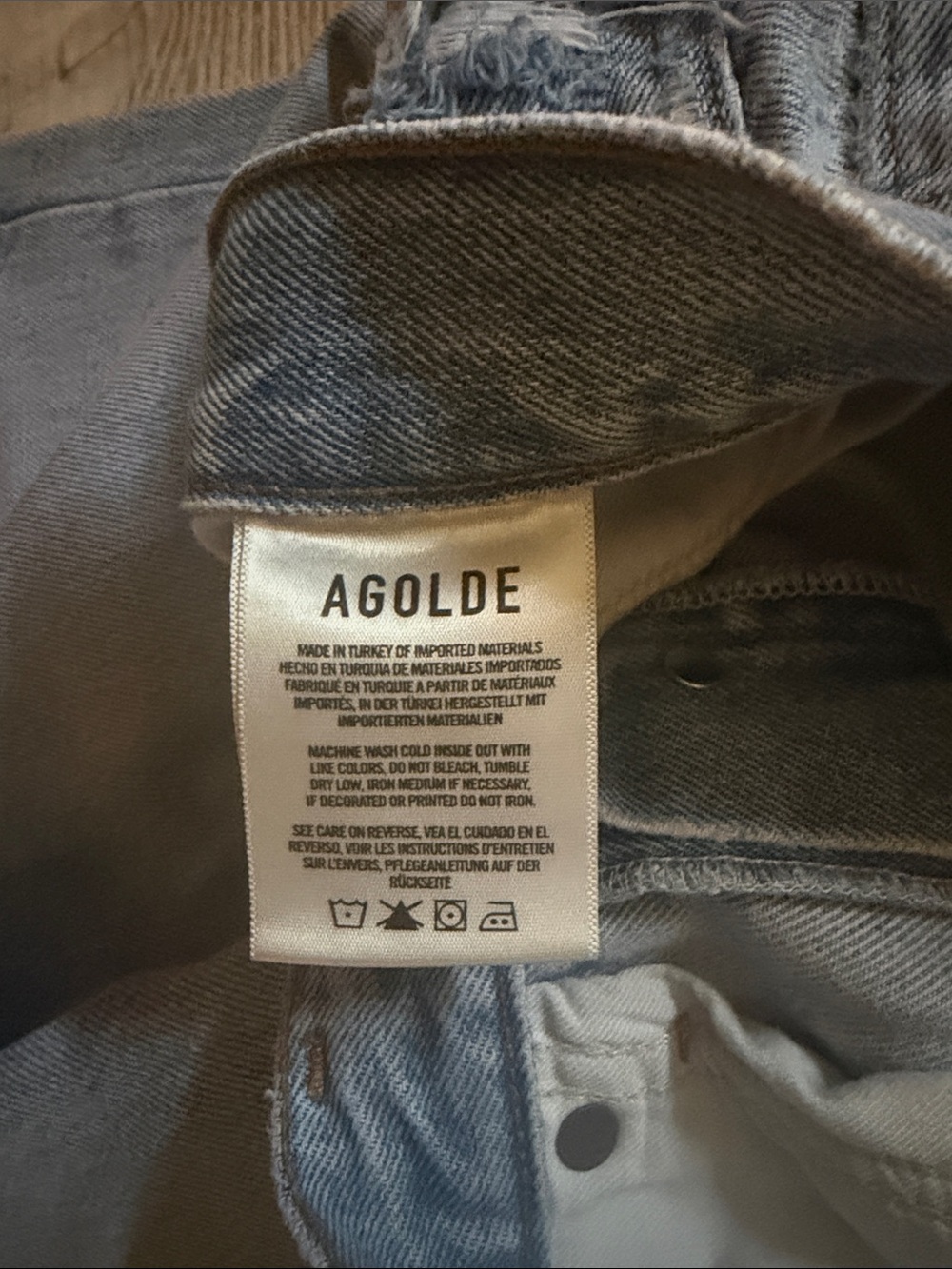 Agolde 90’s Mid Rise Loose Fit Jeans Size 29 Light/mid Wash - Picture 6 of 12